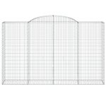 Coș gabion arcuit, 300x50x180/200 cm, fier galvanizat