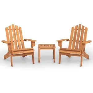 Set mobilier de grădină Adirondack, 3 piese, lemn masiv acacia