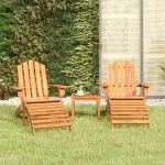 Set mobilier de grădină Adirondack, 3 piese, lemn masiv acacia