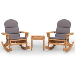Set mobilier de grădină Adirondack, 3 piese, lemn masiv acacia