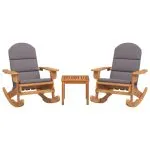 Set mobilier de grădină Adirondack, 3 piese, lemn masiv acacia