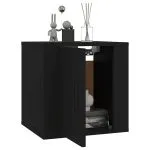 Dulapuri TV montate pe perete, 2 buc., negru, 40×34,5×40 cm