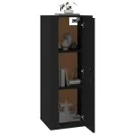 Dulap TV montat pe perete, negru, 40×34,5×100 cm