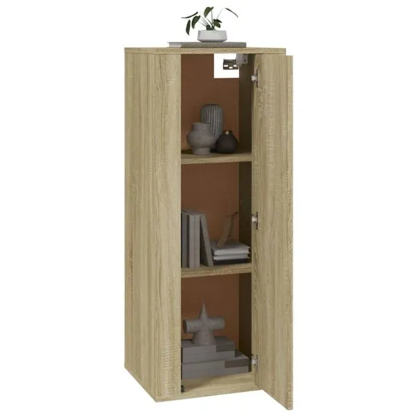 Dulap TV montat pe perete, stejar sonoma, 40×34,5×100 cm