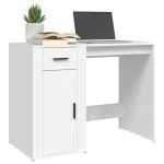 Birou, alb, 100x49x75 cm, lemn prelucrat