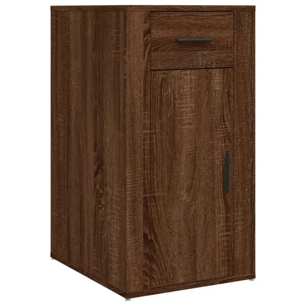 Dulap de birou, stejar maro, 40x49x75 cm, lemn prelucrat