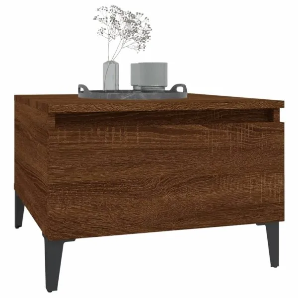 Mese laterale 2 buc. stejar maro 50x46x35 cm lemn compozit