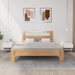 Noptiere, 2 buc., alb, 50x46x50 cm, lemn prelucrat