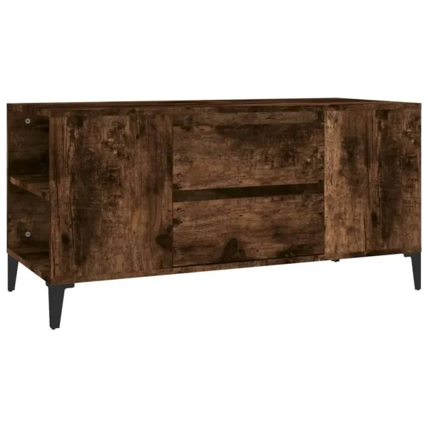 Comodă TV, stejar fumuriu, 102×44,5×50 cm, lemn prelucrat