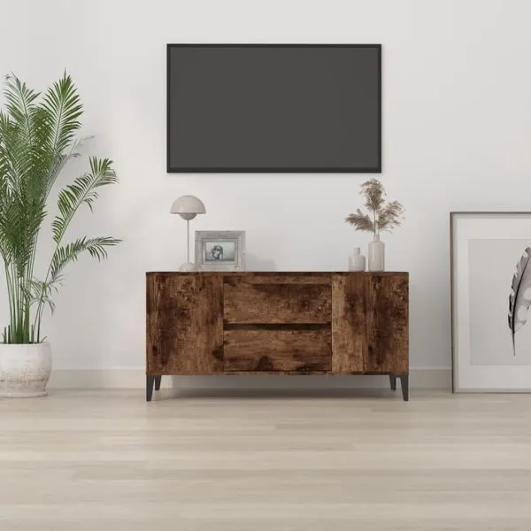 Comodă TV, stejar fumuriu, 102×44,5×50 cm, lemn prelucrat
