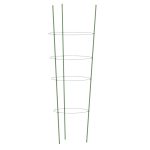 Suport plante de grădină cu 4 inele, 5 buc, verde, 45 cm, oțel