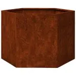 Jardinieră, ruginiu, 60x60x45 cm, oțel corten