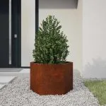 Jardinieră, ruginiu, 60x60x45 cm, oțel corten