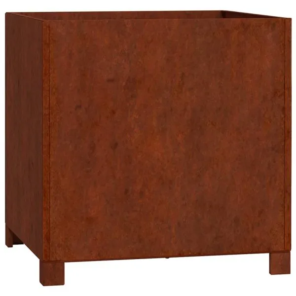 Jardinieră cu picioare, ruginiu, 49x47x50 cm, oțel corten