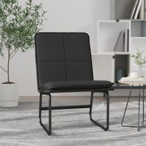 Scaun de relaxare, negru, 54x75x76 cm, piele artificială