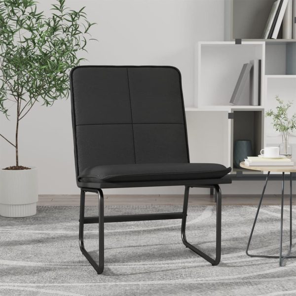 Scaun de relaxare, negru, 54x75x76 cm, piele artificială