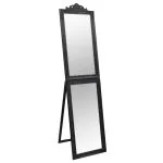 Oglindă de sine stătătoare, negru, 50×200 cm
