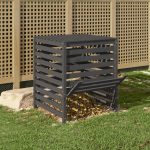Compostor, gri, 82,5×82,5×99,5 cm, lemn masiv de pin