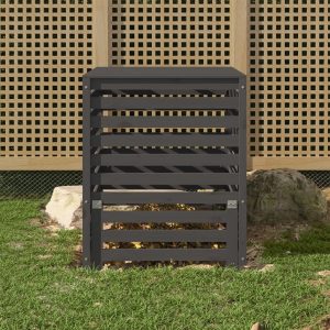 Compostor, gri, 82,5×82,5×99,5 cm, lemn masiv de pin