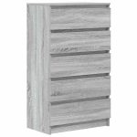 Dulap cu sertar, gri sonoma, 60x36x103 cm, lemn prelucrat