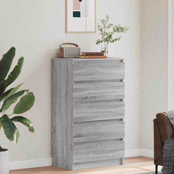 Dulap cu sertar, gri sonoma, 60x36x103 cm, lemn prelucrat