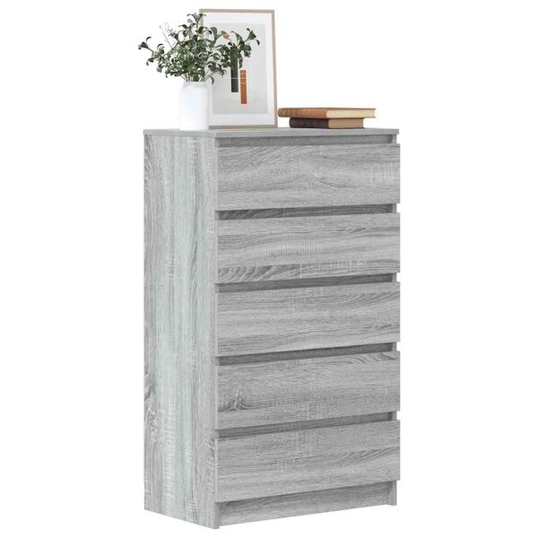 Dulap cu sertar, gri sonoma, 60x36x103 cm, lemn prelucrat