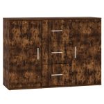 Dulap, stejar fumuriu, 91×29,5×65 cm, lemn compozit