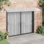 Copertină de ușă, gri și transparent, 350×75 cm, policarbonat