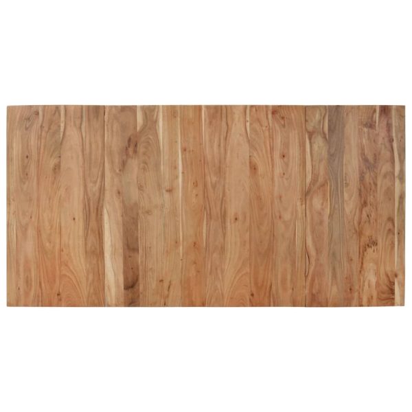 Masă de bucătărie, negru, 180x90x77 cm, lemn masiv de acacia