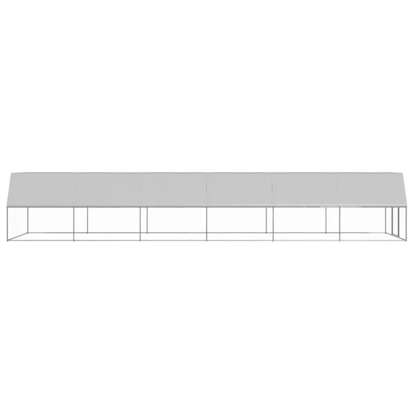 Coteț de păsări pentru exterior, 3x12x2 m, oțel galvanizat