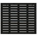 Tăblie de pat pentru perete, negru 126x3x91,5 cm lemn masiv pin