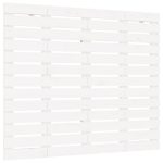 Tăblie de pat pentru perete, alb, 146x3x91,5 cm, lemn masiv pin