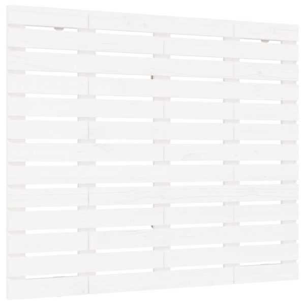 Tăblie de pat pentru perete, alb, 146x3x91,5 cm, lemn masiv pin