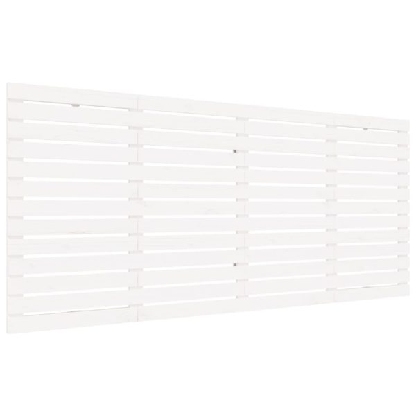 Tăblie de pat pentru perete, alb, 166x3x91,5 cm, lemn masiv pin