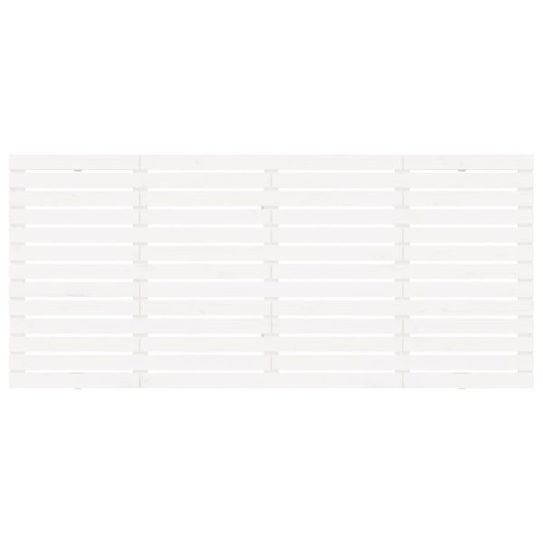 Tăblie de pat pentru perete, alb, 166x3x91,5 cm, lemn masiv pin