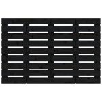 Tăblie de pat pentru perete, negru, 106x3x63 cm, lemn masiv pin