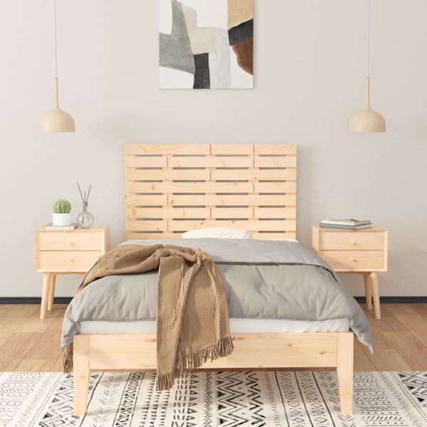 Tăblie de pat pentru perete, 81x3x63 cm, lemn masiv de pin