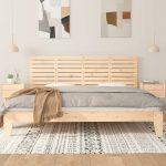 Tăblie de pat pentru perete, 166x3x63 cm, lemn masiv de pin