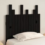 Tăblie de pat pentru perete, negru, 82,5x3x80 cm lemn masiv pin