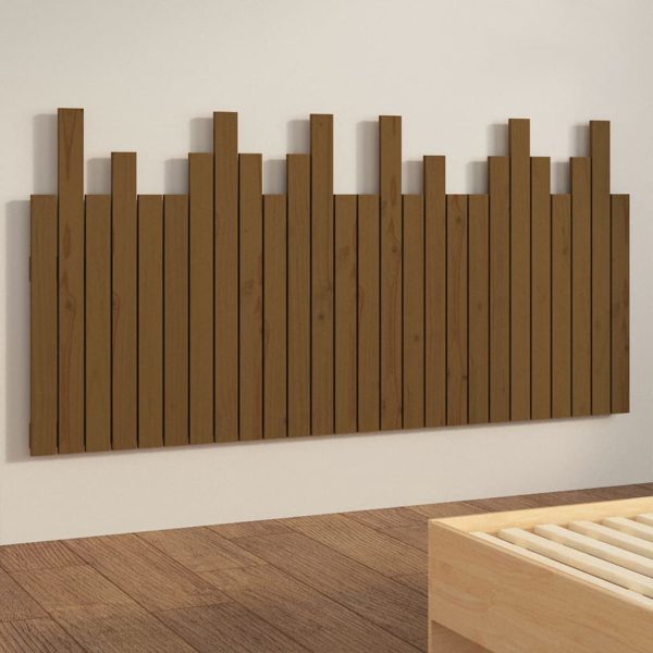 Tăblie de pat pentru perete, maro miere, 166x3x80 cm, lemn pin