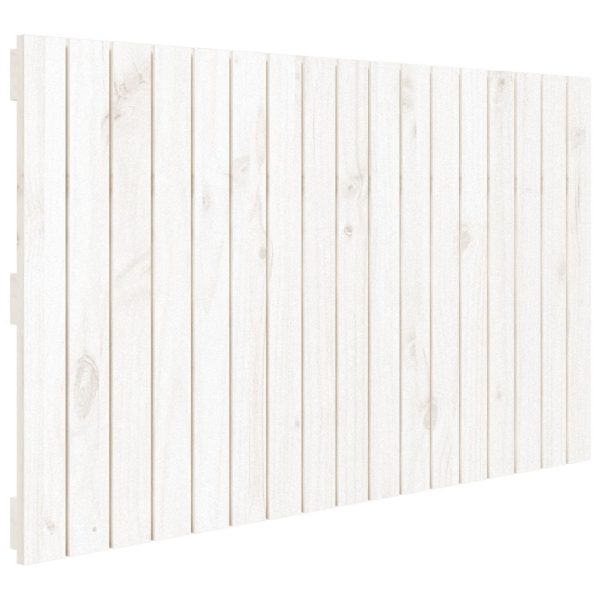 Tăblie de pat pentru perete, alb, 108x3x60 cm, lemn masiv pin