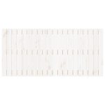 Tăblie de pat pentru perete, alb, 127,5x3x60 cm, lemn masiv pin