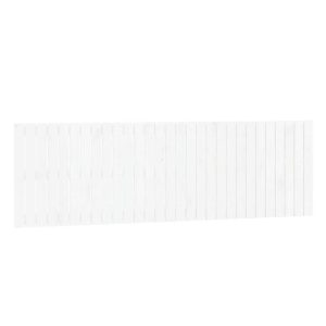 Tăblie de pat pentru perete, alb, 185x3x60 cm, lemn masiv pin