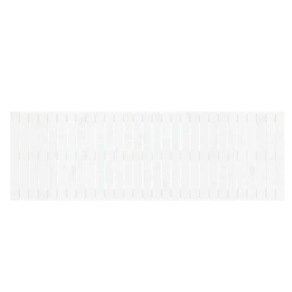 Tăblie de pat pentru perete, alb, 185x3x60 cm, lemn masiv pin