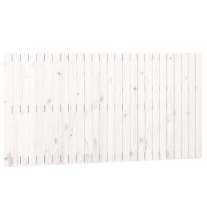 Tăblie de pat pentru perete, alb, 166x3x90 cm, lemn masiv pin