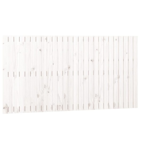 Tăblie de pat pentru perete, alb, 166x3x90 cm, lemn masiv pin