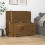 Cutie de depozitare, maro miere, 91×40,5×42 cm, lemn masiv pin