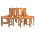 Bancă de copac rotundă, Ø208 cm, lemn masiv de eucalipt