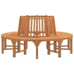 Bancă de copac rotundă, Ø208 cm, lemn masiv de eucalipt
