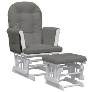 Scaun de relaxare glisant cu taburet, gri închis, textil